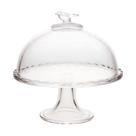 Prato para Bolo com Pé e Tampa Bird 19x19x19cm Cristal Wolff Prato para Bolo com Pé e Tampa Bird 19x19x19cm Cristal Wolff