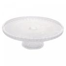 Prato Para Bolo Com Pé Em Cristal 32 x 11Cm Queen Wolff