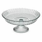 Prato para Bolo com Pé em Vidro Transparente Boleira Decorativa para Mesa Posta Festa Decoração