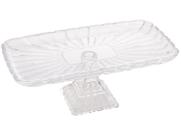 Prato para Bolo de Cristal Lyor Retangular - Quadratta 35,8x18,4cm Prato para Bolo de Cristal Lyor Retangular - Quadratta 35,8x18,4cm