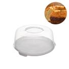 Prato para Bolo de Plástico com Tampa e Alça Branco