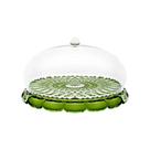 Prato para bolo guzzini com domo small em acrílico vanity acqua 30cm water lily green 131801sac13