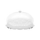 Prato para bolo guzzini com domo small em acrílico vanity aria 30cm clear 131801sar00