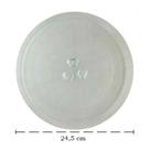 Prato para Microondas em Vidro 24,5Cm com 3 Trevos