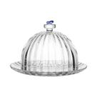 Prato Para Queijo Cristal Cúpula Detalhe Borboleta 3D Prato Para Queijo Cristal Cúpula Detalhe Borboleta 3D