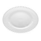 Prato para Sobremesa Lyor Coração de Cristal Incolor 20cm