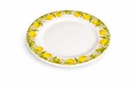 Prato Para Sobremesa Siciliano Branco Cerâmica - 20cm - Lyor