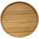 Prato Petisqueira Bandeja Redondo Boho em bambu D26xA1,5cm Full Fit Mesa Posta