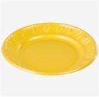 Prato Plástico Descartável Bompack 15cm Amarelo-festas com 10 unidades