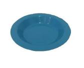 Prato Plástico Merenda Escolar 21 cm Azul - 12 Pçs