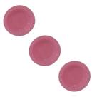 Prato Plástico Merenda Escolar 21 cm Rosa - 12 Pçs Prato Plástico Merenda Escolar 21 cm Rosa - 12 Pçs