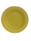 Prato Plástico Merenda Escolar Amarelo 21 cm - 25 Pçs