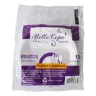 Prato Plástico Raso Descartável 15cm Pct/10 - BELLOCOPO