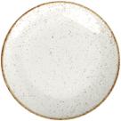 Prato Porcelana Tramontina Rústico Raso 25cm Marrom Decorado Avulso Cozinha Casa