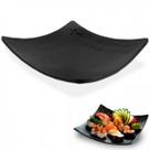 Prato Preto Oriental para Sushi Quadrado 15cm