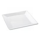 Prato Quadrado de Melamina Premium Branco Para Sobremesa Prato Quadrado De Plástico 20 cm Bestfer
