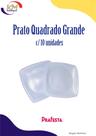 Prato quadrado grande Quality Line c/10 unid. - Prafesta - refeições, festas, eventos (13663)