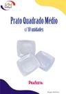 Prato quadrado médio Quality Line c/10 unid. - Prafesta - sobremesas, festas, eventos (13661)
