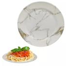 Prato Raso 25cm em Melamina Decorada Marmore Luxo