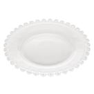 Prato Raso 32cm De Cristal De Chumbo Com Borda Decorada Flores Daisy Sousplat Para Servir Mesa Almoço Jantar