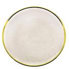 Prato Raso Agate Cristal de Chumbo Borda Dourada 26cm 6un Wolff