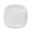 Prato Raso Branco Quadrado Square 25,5cm Vidro Opalino Jantar Em Casa Tem