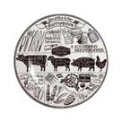 Prato Raso Cerâmica 29cm Liso para Churrasco Branco Uso Diário Alleanza