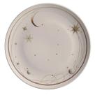 Prato Raso Coup Stoneware Encantados Natal 26cm - Cerâmica Premium com Estampa Dourada de Astros e Constelações