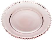 Prato Raso Cristal Pearl Bolinha Ametista 28 x 2,5cm - Unid.