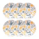 Prato Raso de Ceramica Donna Bem-Te-Vi 26cm 6un - Biona 5409 Prato Raso de Ceramica Donna Bem-Te-Vi 26cm 6un - Biona 5409