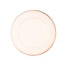 Prato raso de ceramica linear branco 27cm