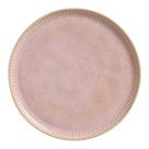 Prato Raso De Cerâmica Linhas Litchi Rosa 27,5cm Porto Brasil