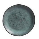 Prato Raso de Cerâmica Orgânico Azul Petroleum Porto Brasil Stoneware 26,5cm Prato Raso de Cerâmica Orgânico Azul Petroleum Porto Brasil Stoneware 26,5cm