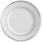 Prato Raso de Ceramica Relevo Borda Prata 28,5cm - Unid.