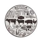 Prato Raso de Cerêmica Branco Churrasco 29cm Alleanza