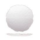 Prato Raso de Cristal Martelado com Borda Dourada para Servir 26cm Wolff