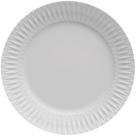 Prato Raso de Porcelana Branca 26,5cm Germer Relevo Diamante Avulso Mesa Posta
