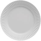 Prato Raso de Porcelana Branca 26,5cm Germer Relevo Diamante Avulso Mesa Posta