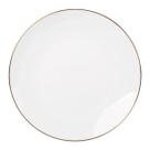 Prato Raso De Porcelana Branco 27cm Legacy Gold Lhermitage