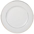 Prato Raso De Porcelana Branco 27cm Majesty Gold Lhermitage