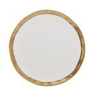 Prato Raso De Porcelana Branco E Dourado 25cm Dubai Wolff