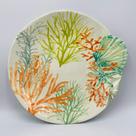 Prato Raso em Melamina Desenho Coral (laranja)
