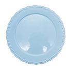 PRATO RASO EM PORCELANA AZUL LINHA PEARL 27cm