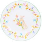 Prato raso em vidro opalino com estampa de Páscoa Candy Vibrante 25,5 cm