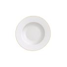 Prato Raso Filetado Tramontina Elisa em Porcelana com Borda Dourada 28 cm