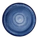 Prato Raso Jantar 27cm Esfera Azul Porcelana Decorada Schmidt