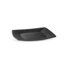 Prato Raso Lanche Preto Plastico Solido BPA Free 20cm