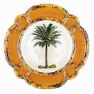 Prato Raso Melamina Borda Bambu Laranja Desenho 28cm 50099 - EntreCasa