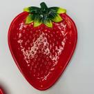 Prato Raso Morango em Cerâmica Vermelho 26cm
