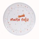 Prato Raso Natal Noite Feliz Melamina Branco Mesa Posta 25cm Bandeja Travessa Petisqueira Mesa Posta Prato Raso Natal Noite Feliz Melamina Branco Mesa Posta 25cm Bandeja Travessa Petisqueira Mesa Posta